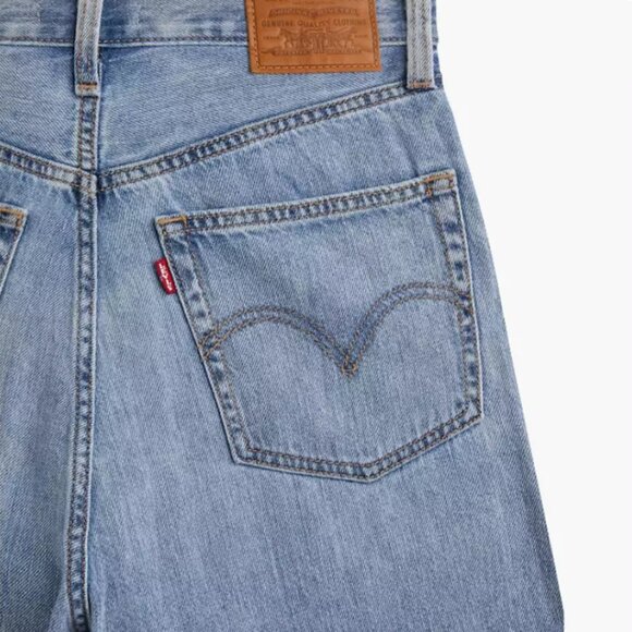 Levi’s Premium High Loose Wide Leg Denim Jeans 28 Let’s Stay In Hemp Blend $108 - Picture 4 of 16